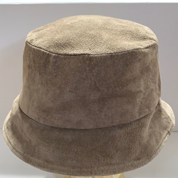 Vintage Sima International Bucket Hat Genuine Suede Made in USA Sz Small Unisex - Picture 1 of 6